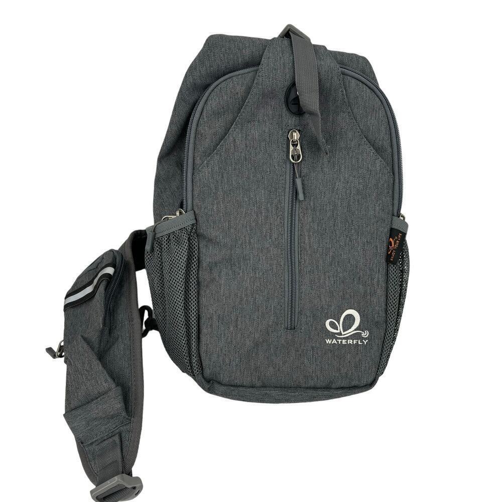 Waterfly Crossbody Sling Handbag Travel Backpack Hiking Bag‎ Gray